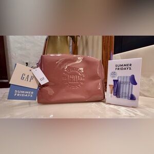 GAP X Summer Fridays Mauvey Brown Cosmetic Bag and Skincare Gift Set